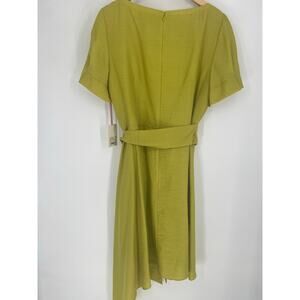 Alex Marie Dress Women’s 14 Chartreuse Waterfall Hem Midi Lightweight